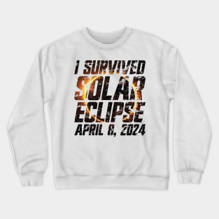 I Survived Solar Eclipse April 8, 2024 v2 Crewneck Sweatshirt